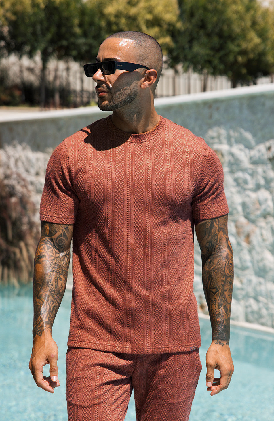 Tanami Textured Stretch Slim Tee in Canyon