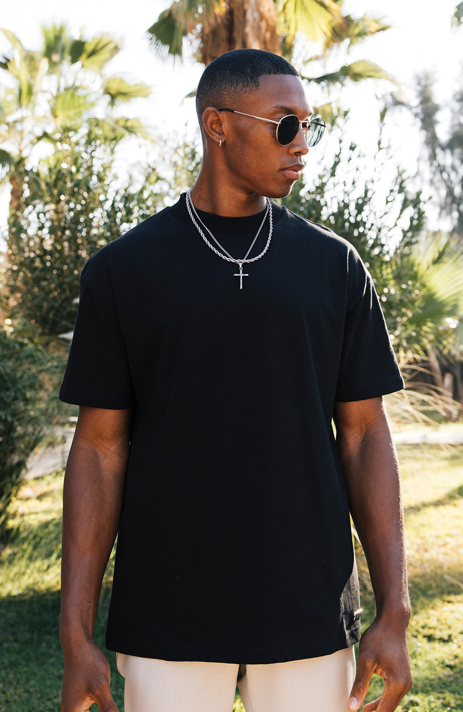 Signature Oversized Tee in Black