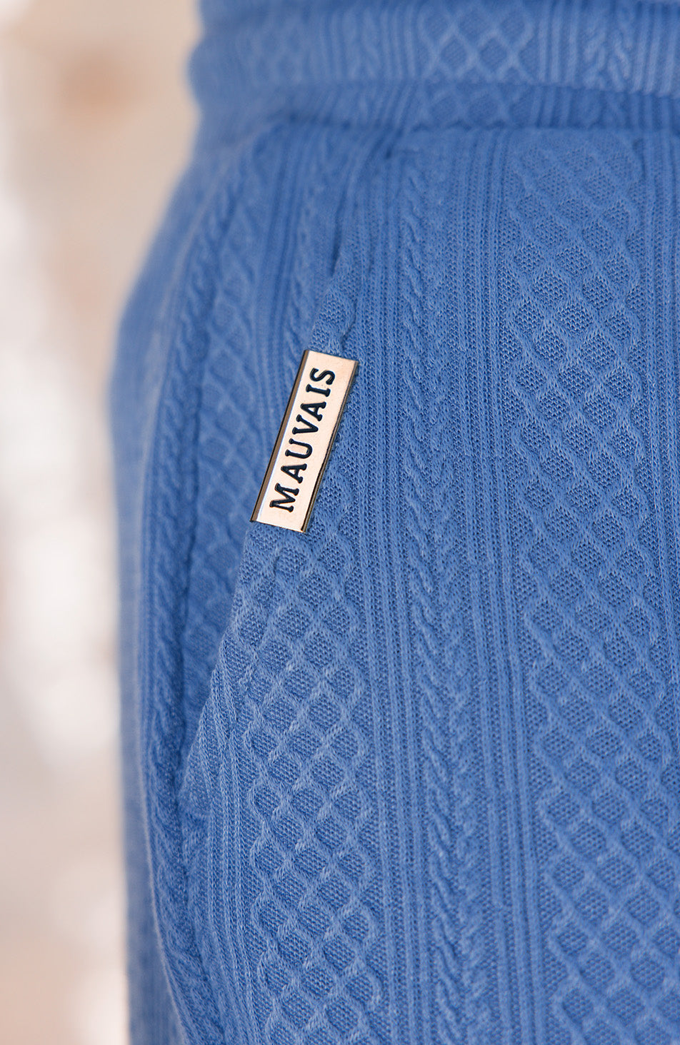 Tanami Textured Stretch Slim Short in Blue