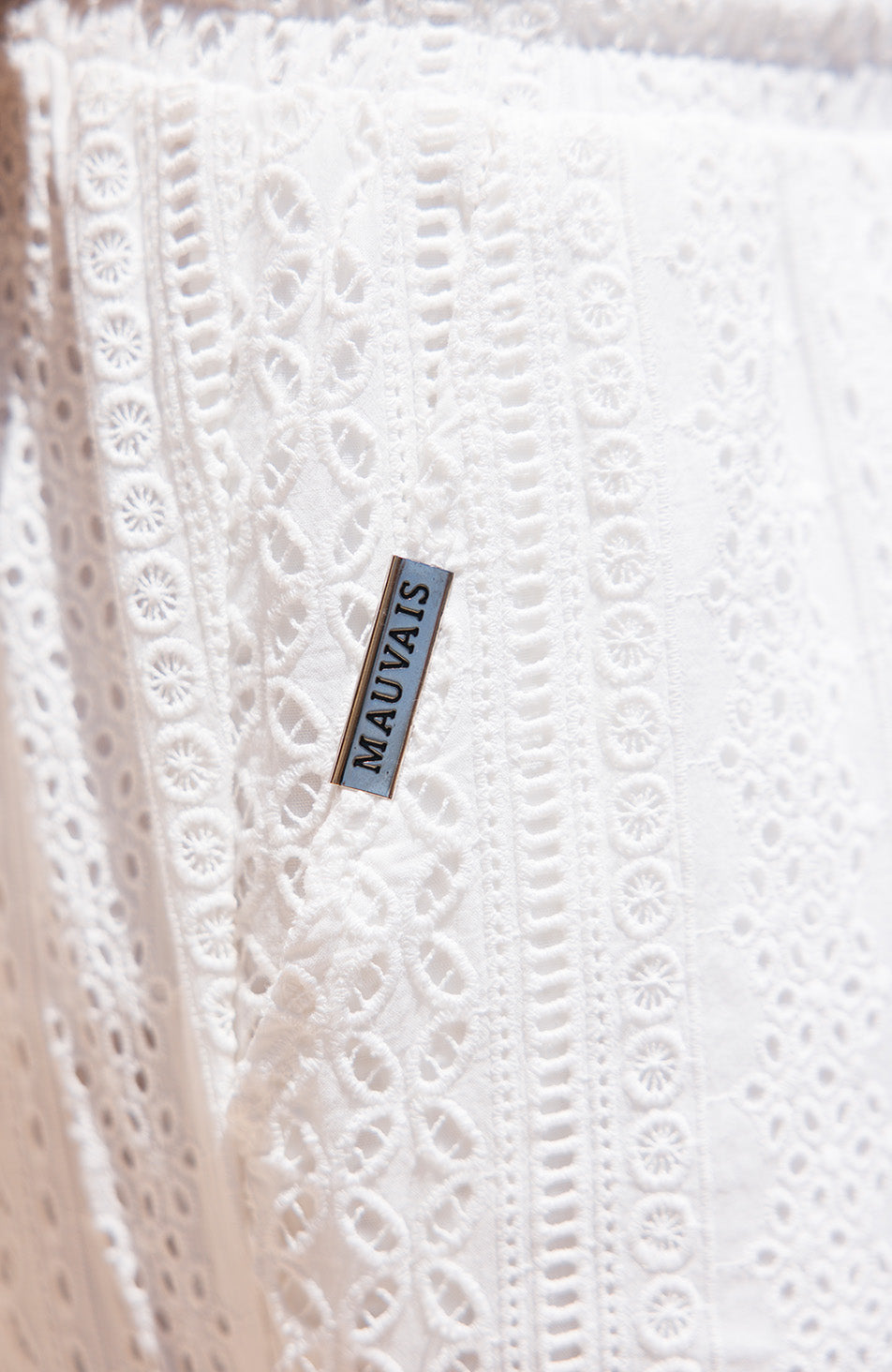 Santino Luxury Embroidered Relaxed Lined Short in White