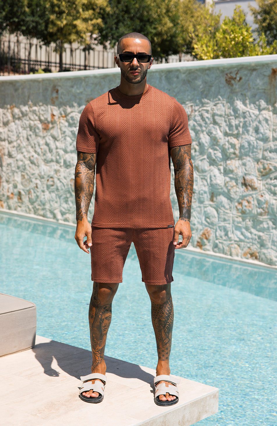 Tanami Textured Stretch Slim Tee in Canyon