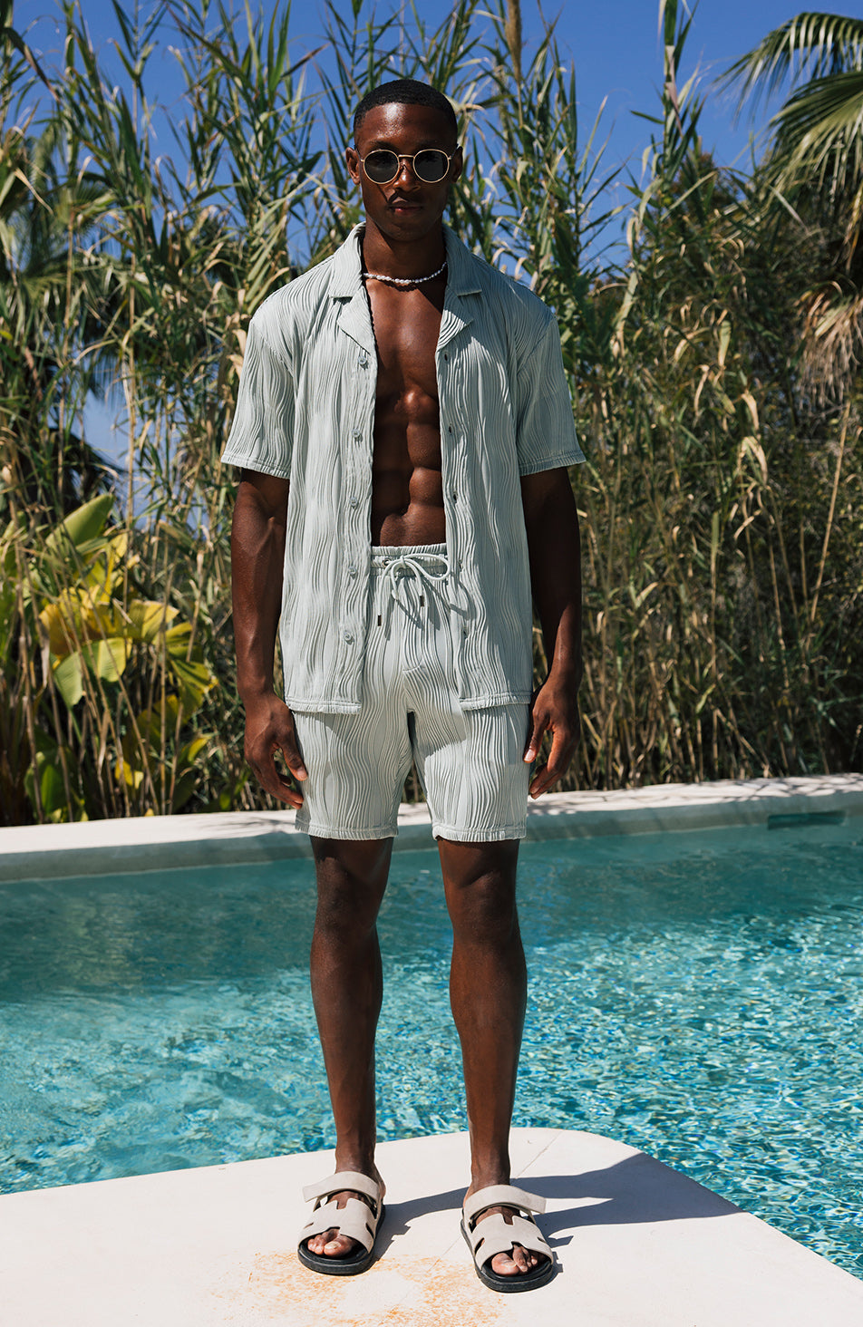 Relaxed Fit Wave Shirt in Sage