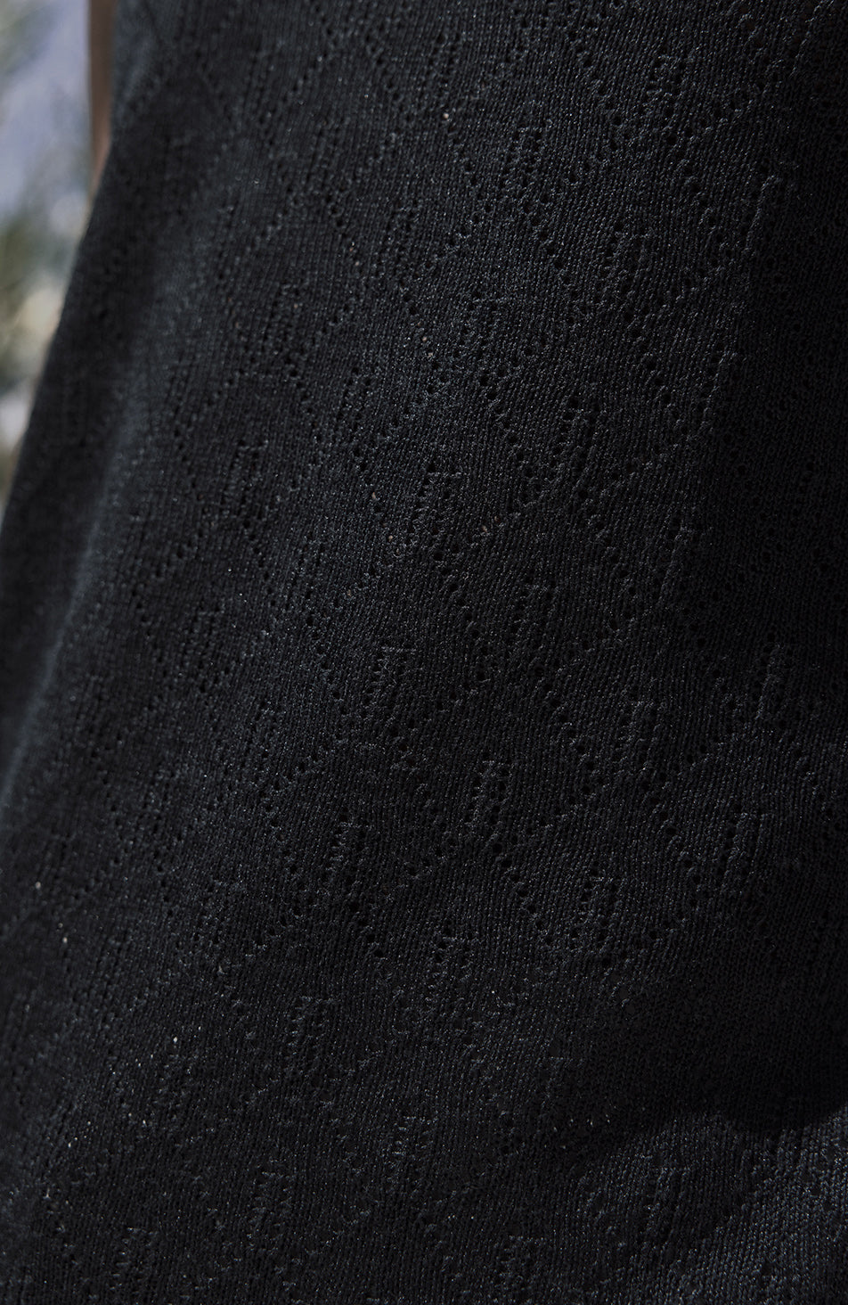 Zamas Pointelle Vest in Black