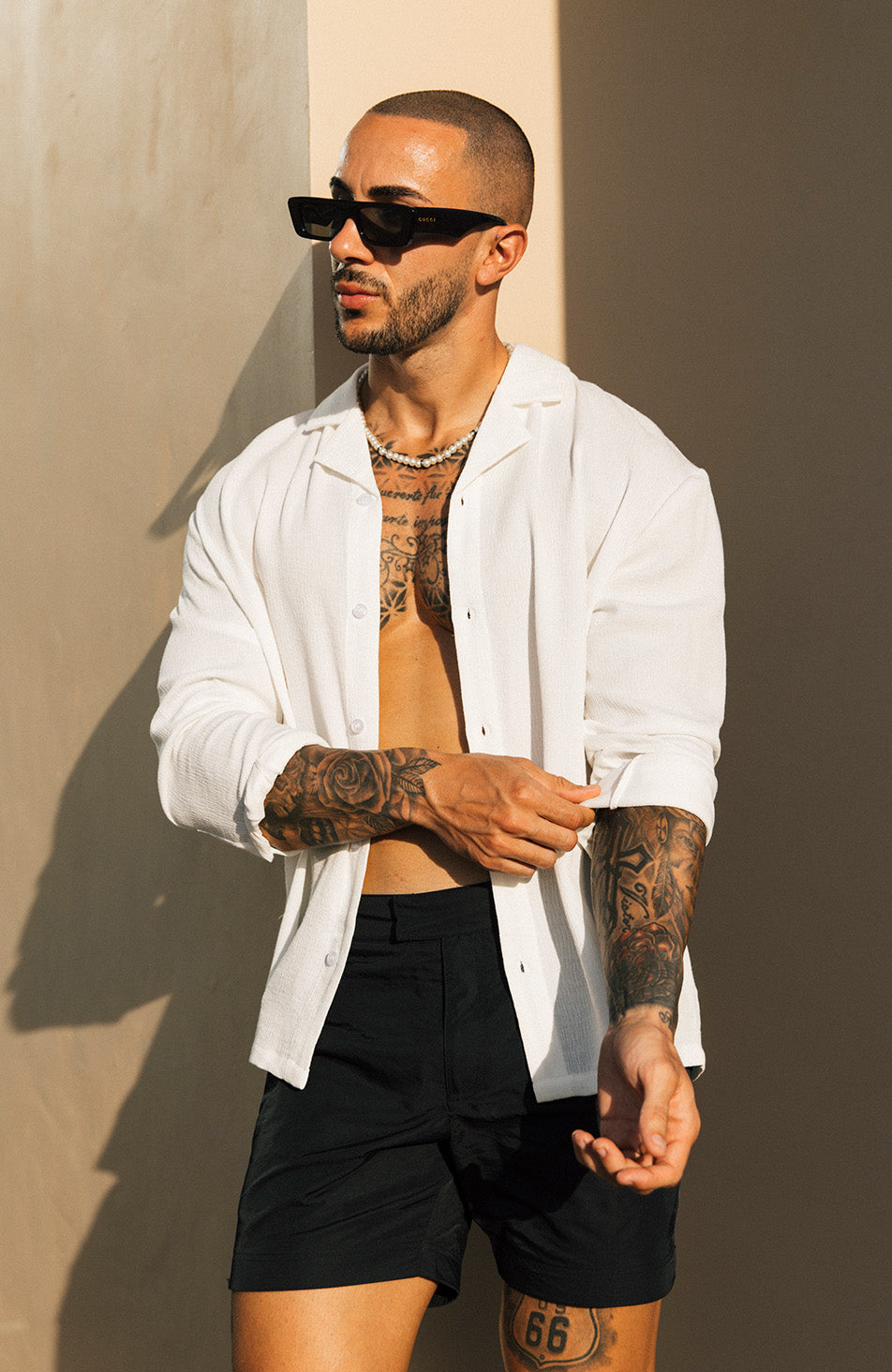 2PK Nero Swim Shorts in Black/Blue Geo