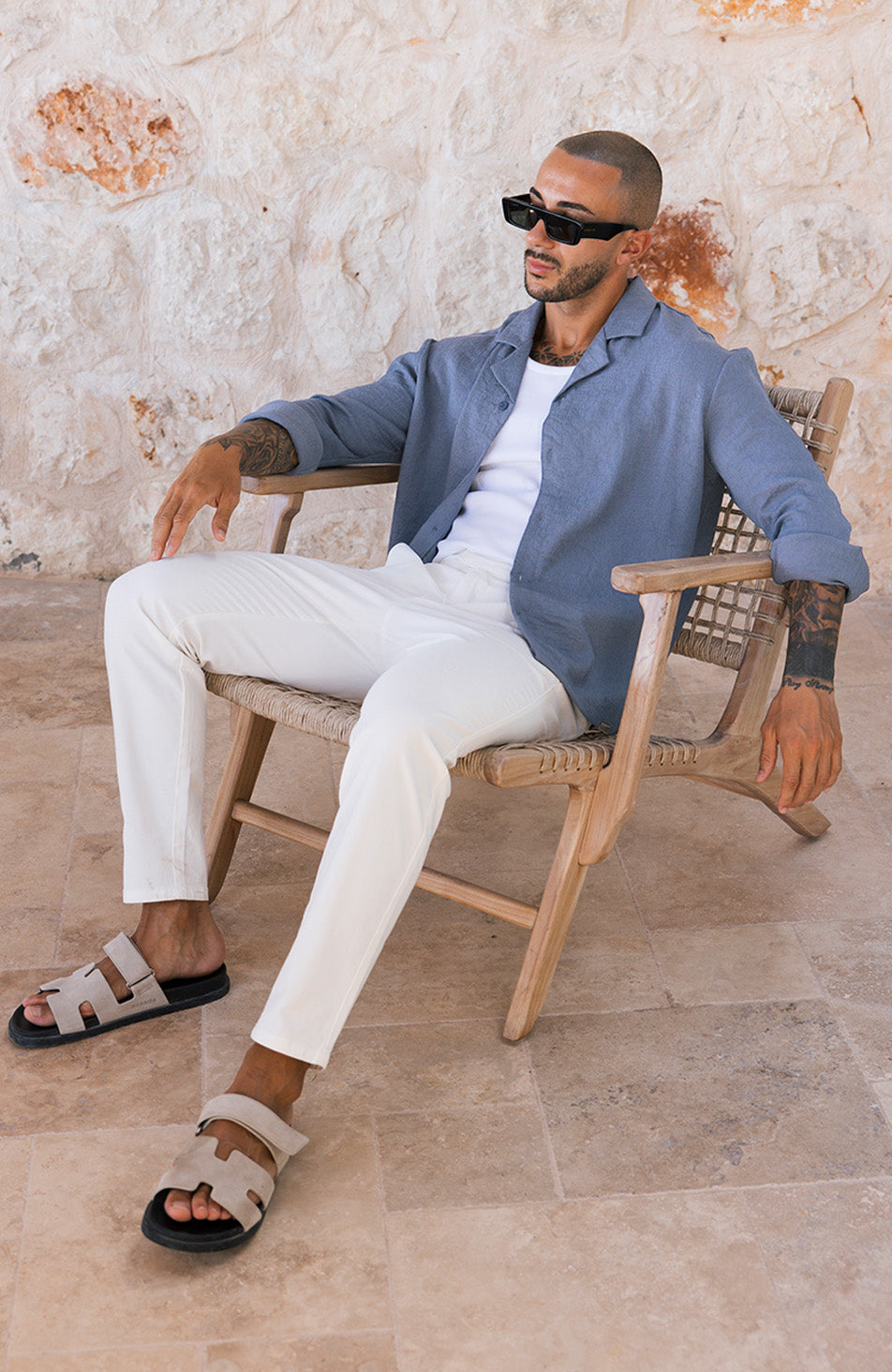 Fiorano Long Sleeve Relaxed Fit Shirt in Storm