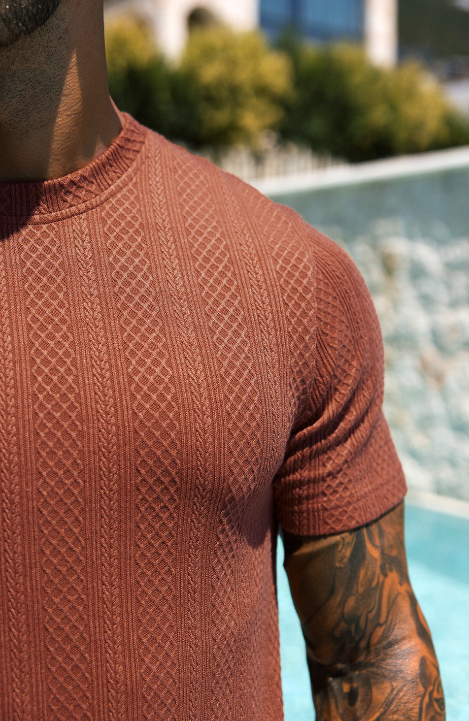 Tanami Textured Stretch Slim Tee in Canyon