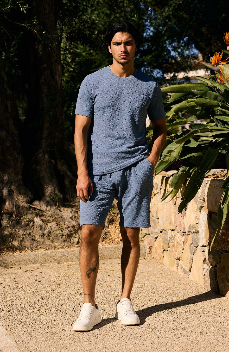 Cannes Knit Shorts in Blue
