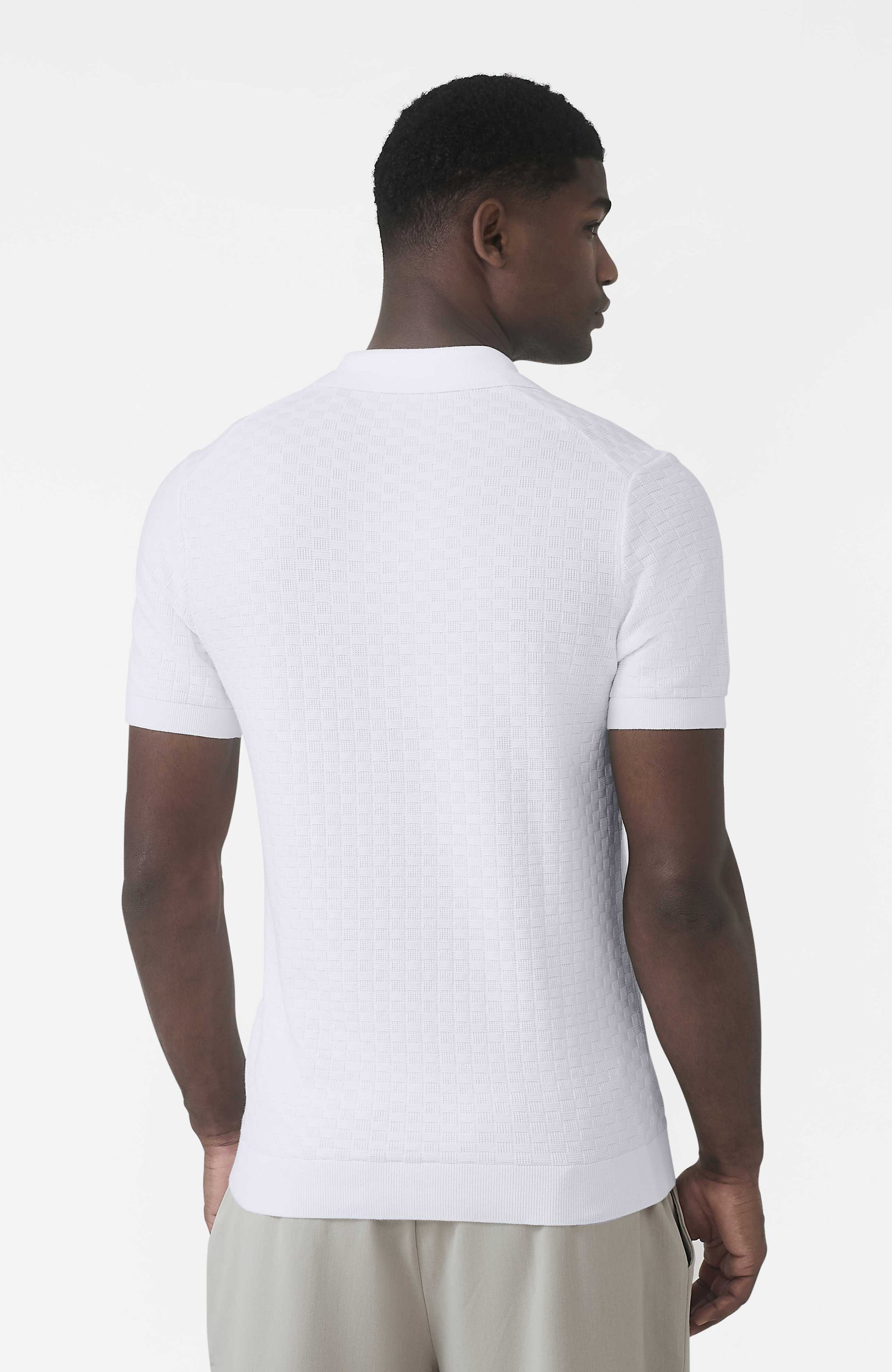 Nerano Slim Knit Polo in Cream