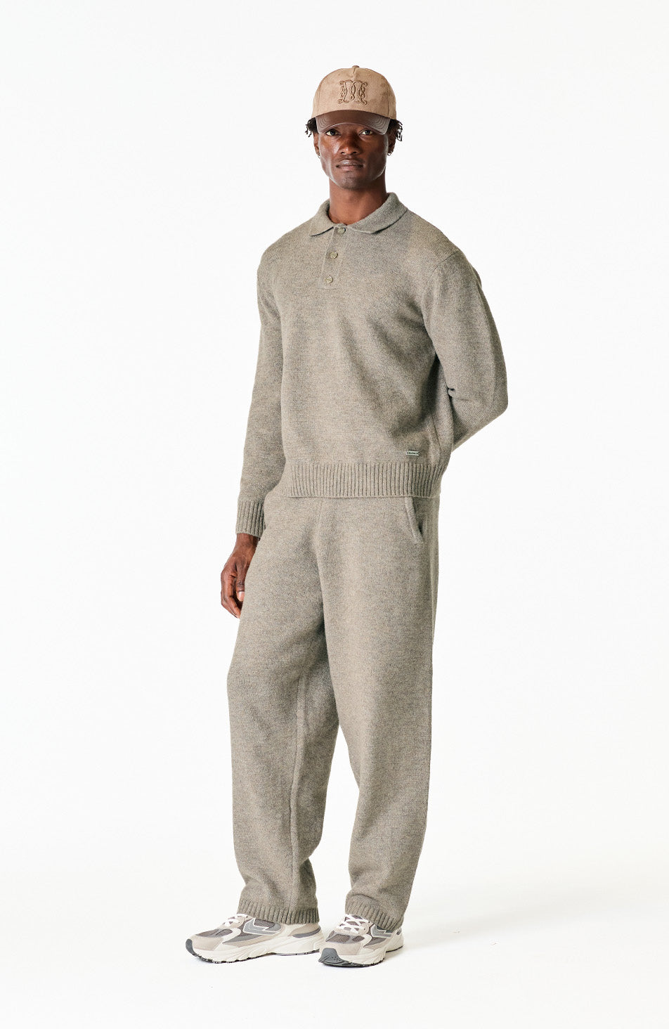 Monogram Montreux Knit Jogger in Taupe