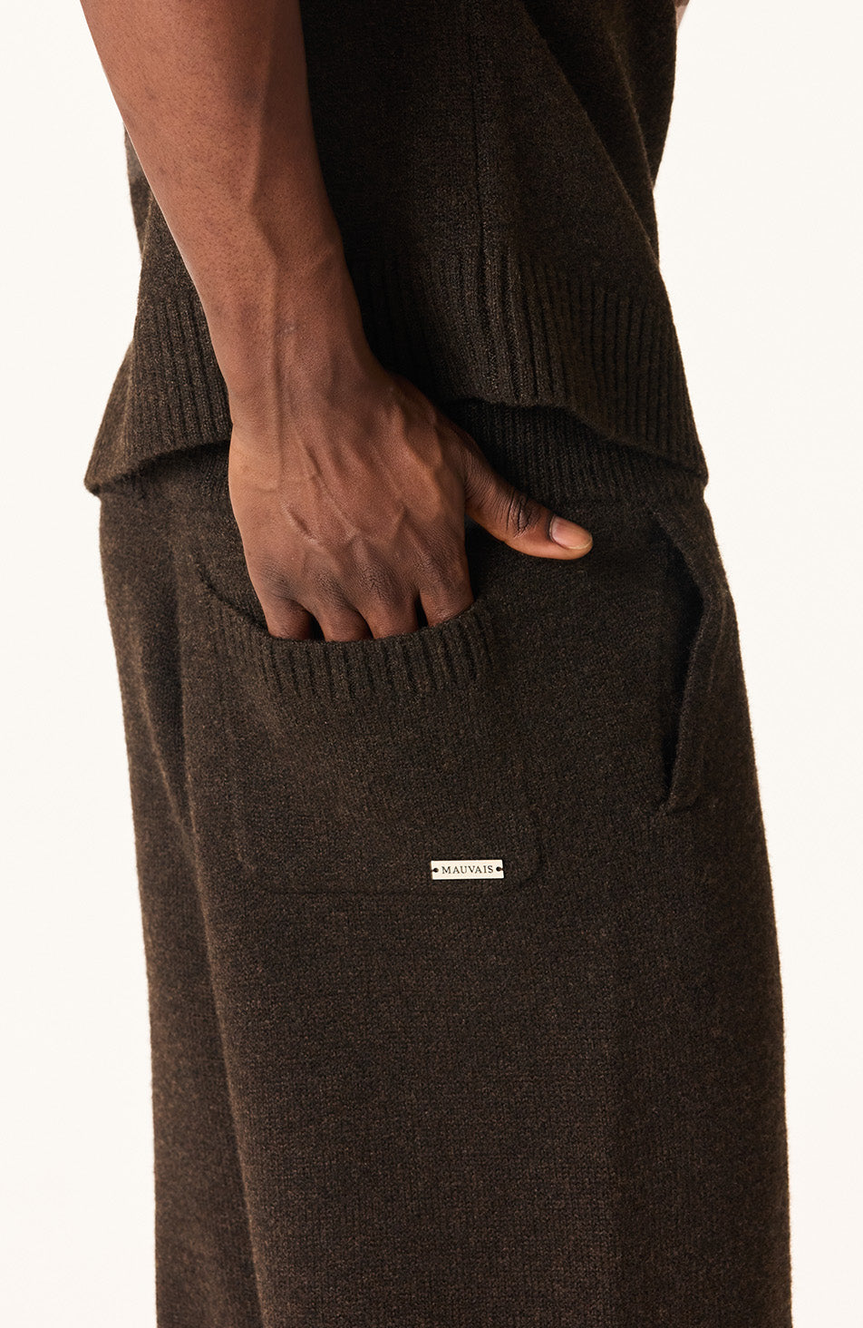 Monogram Montreux Knit Jogger in Brown