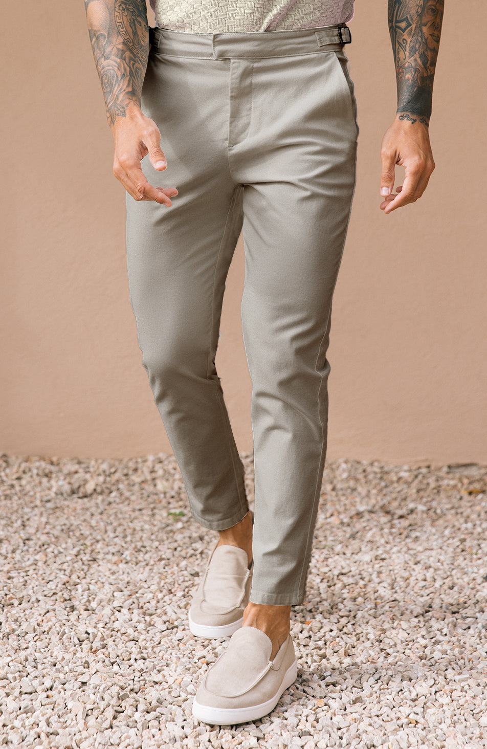 Beaufort Stretch Chinos in Taupe