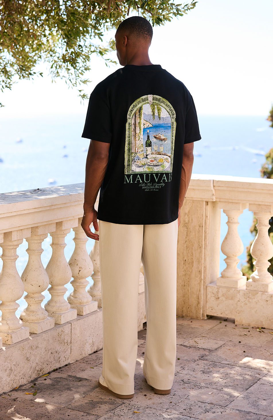 Como Relaxed Fit Pleated Tailored Pants in Beige