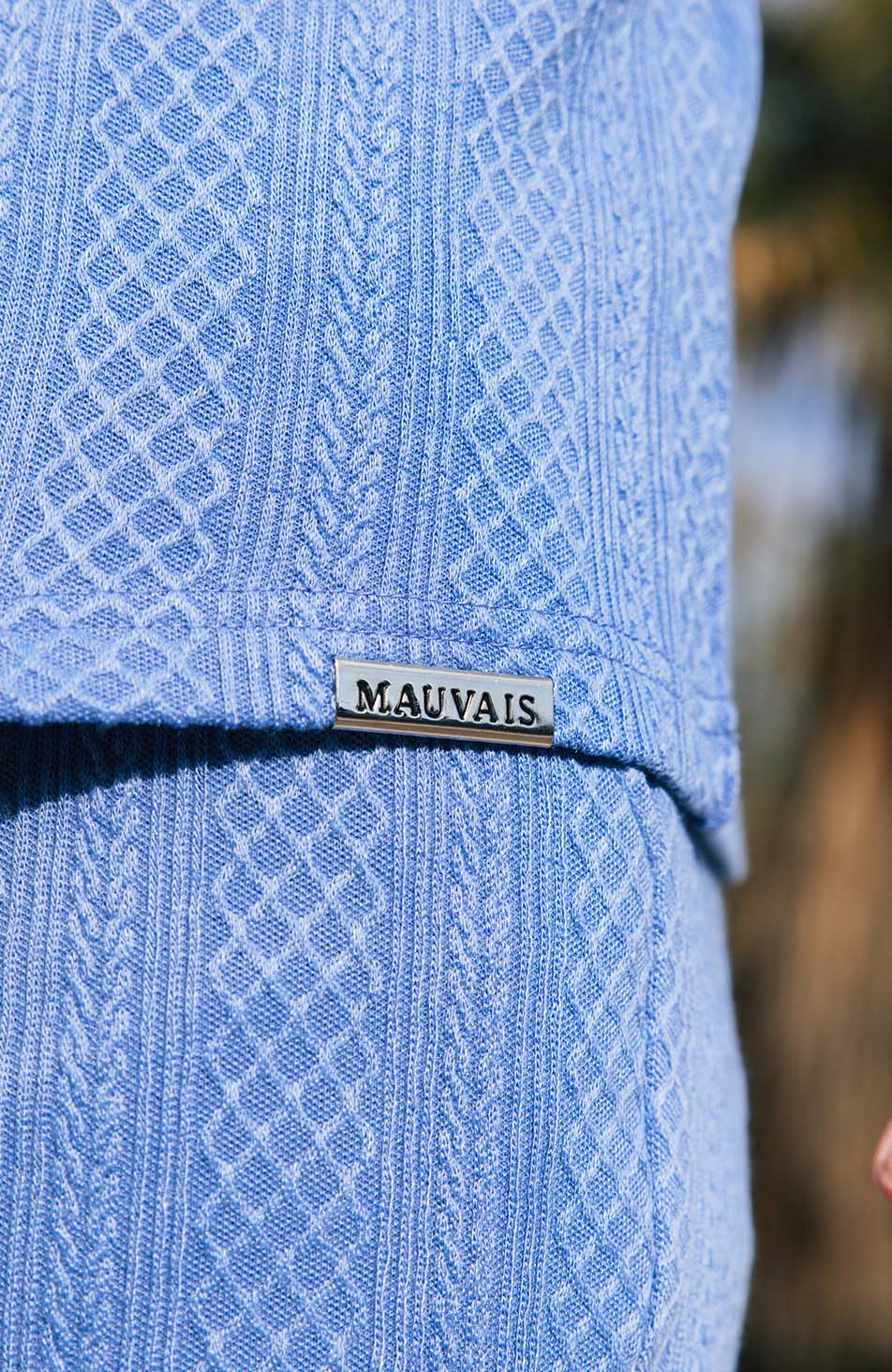 Tanami Textured Stretch Slim Tee in Blue