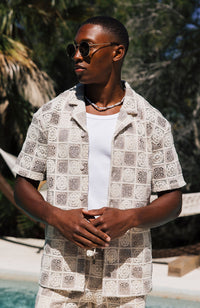 Model is 6'1 with size S chest, wearing size S