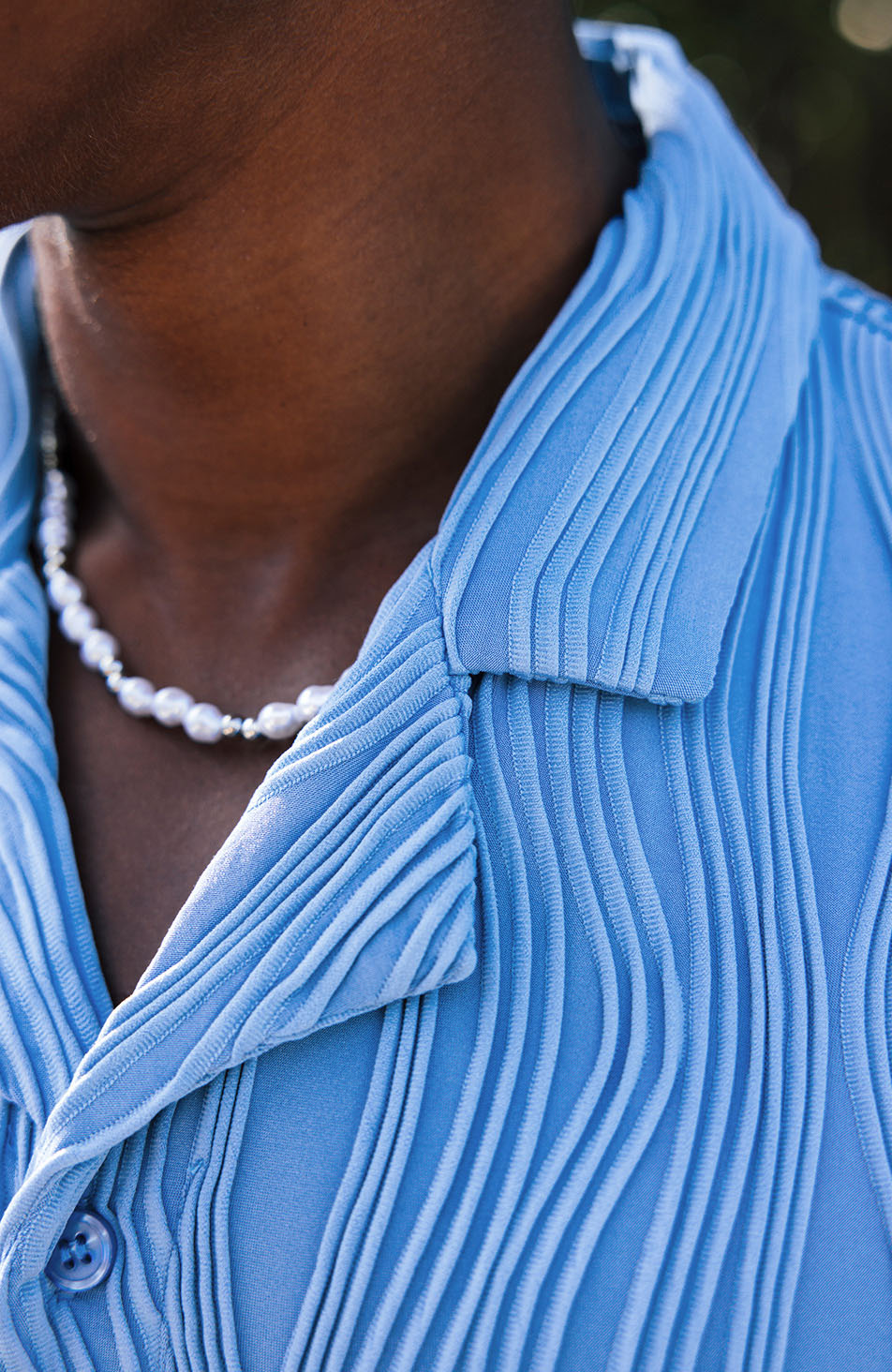 Relaxed Fit Wave Shirt in Blue