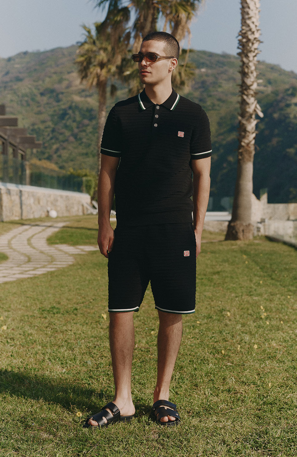 Riviera Knit Rib Short in Black