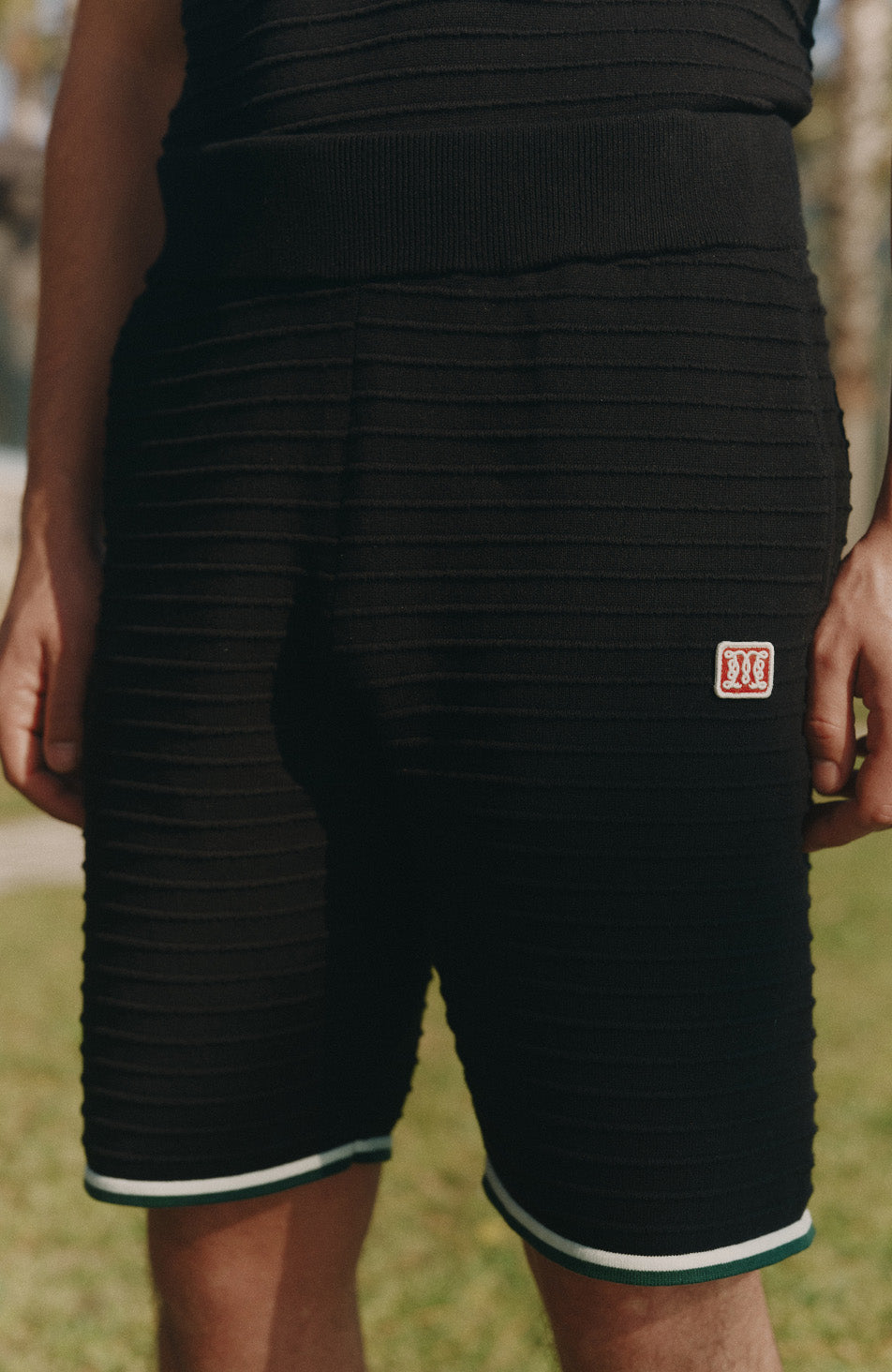 Riviera Knit Rib Short in Black