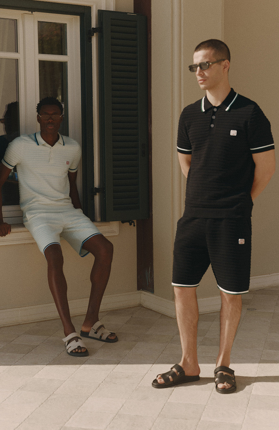 Riviera Knit Rib Short in Black