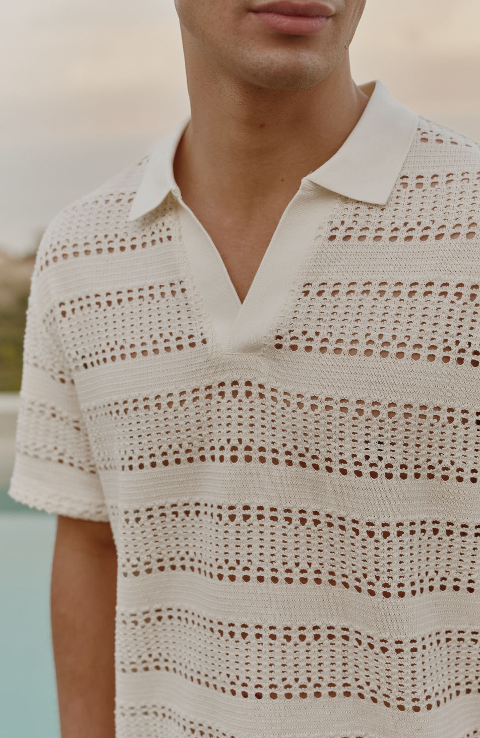 Romano Boxy Polo in White