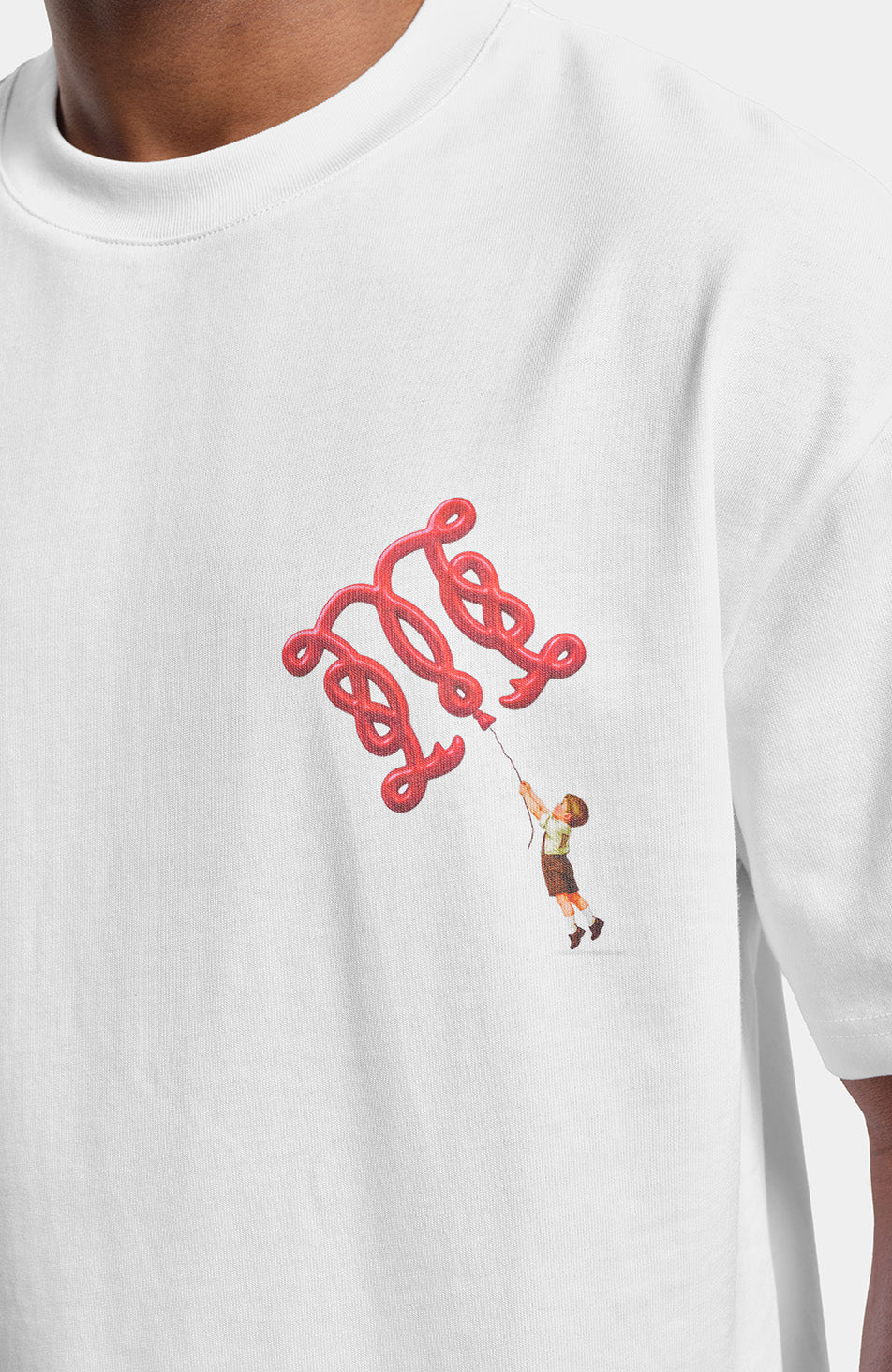 Monogram Balloon Graphic T-Shirt in White