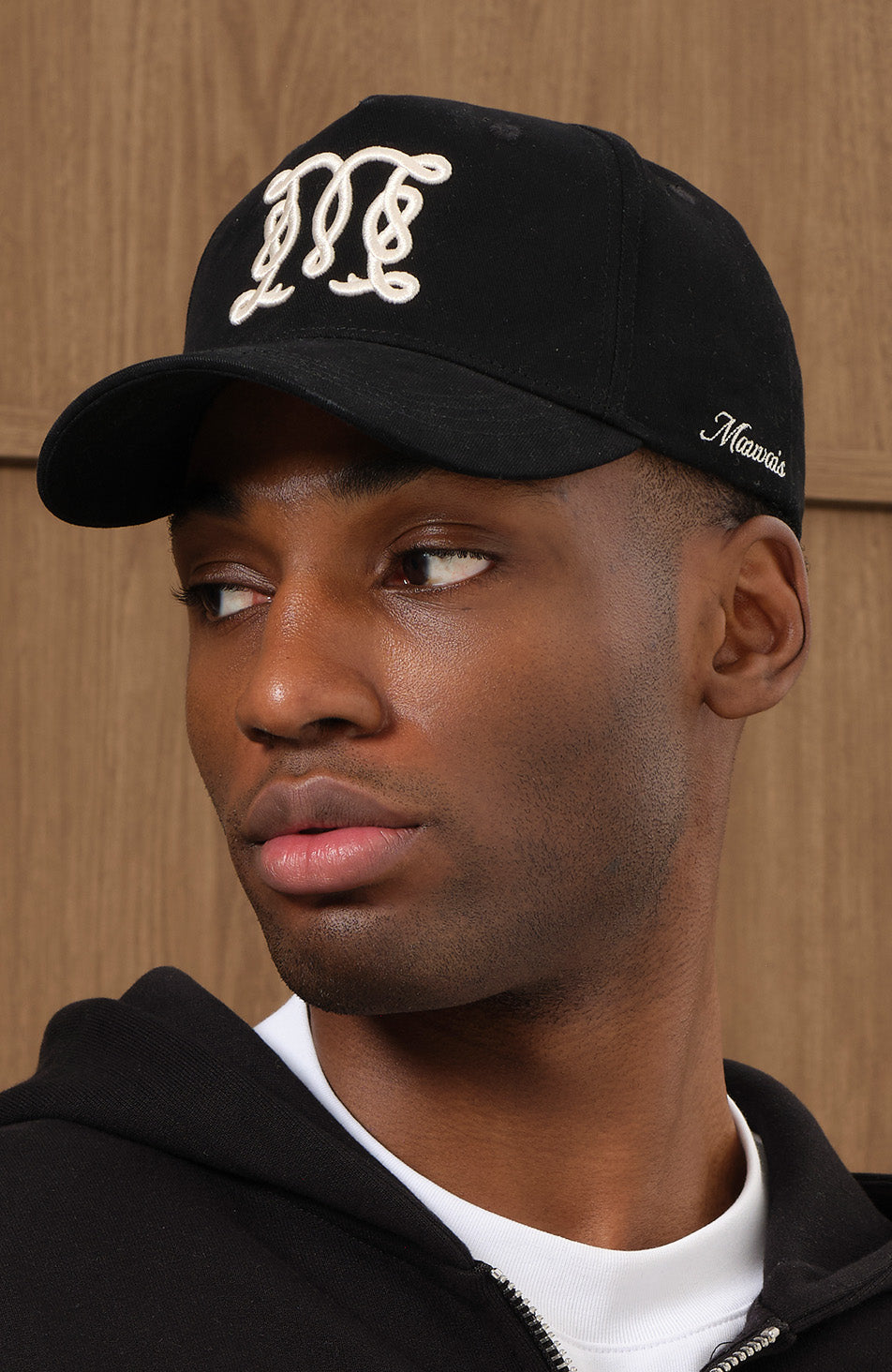 Monogram Trucker Cap in Black