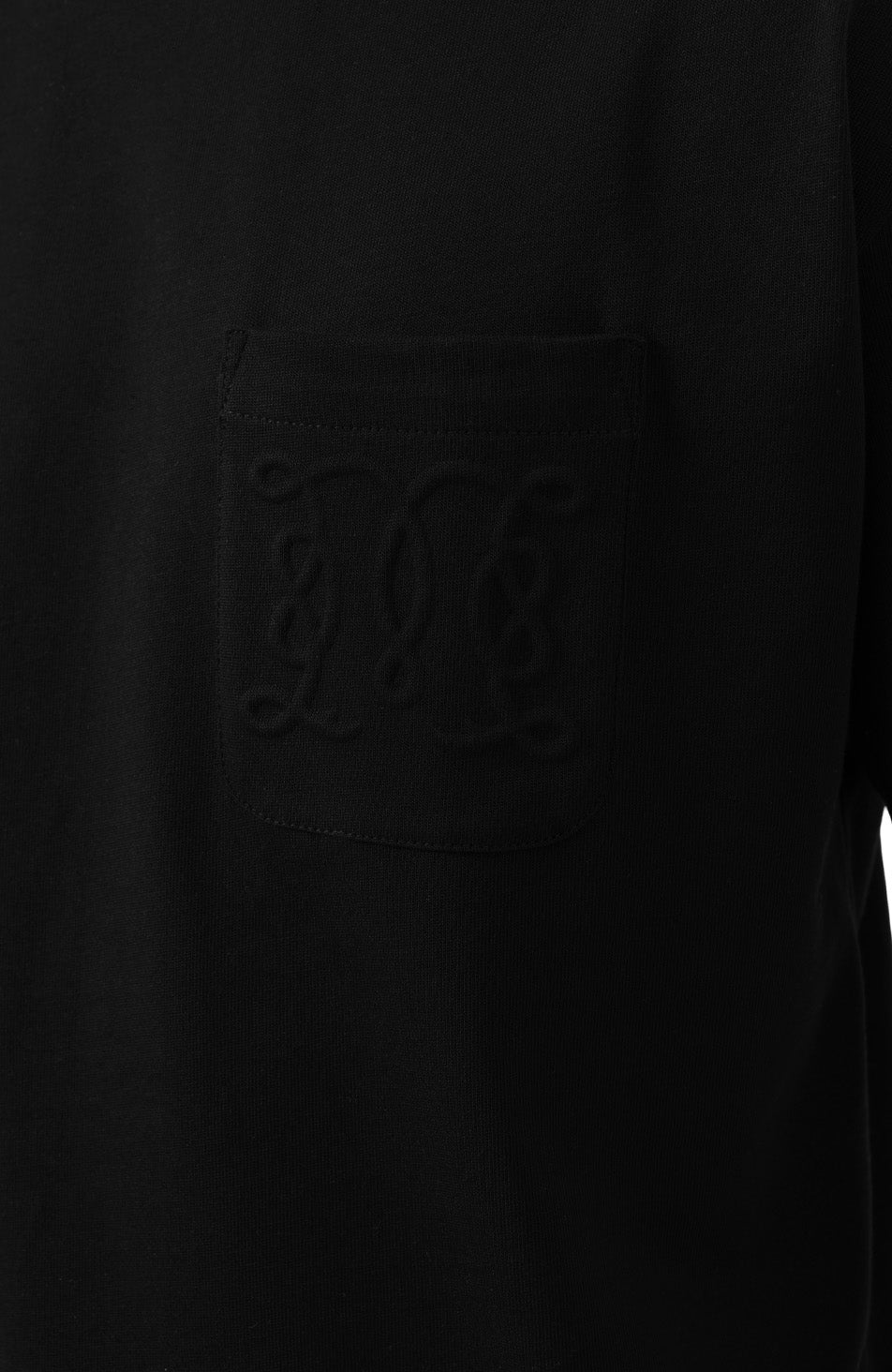 Embossed Monogram Pocket T-Shirt in Black
