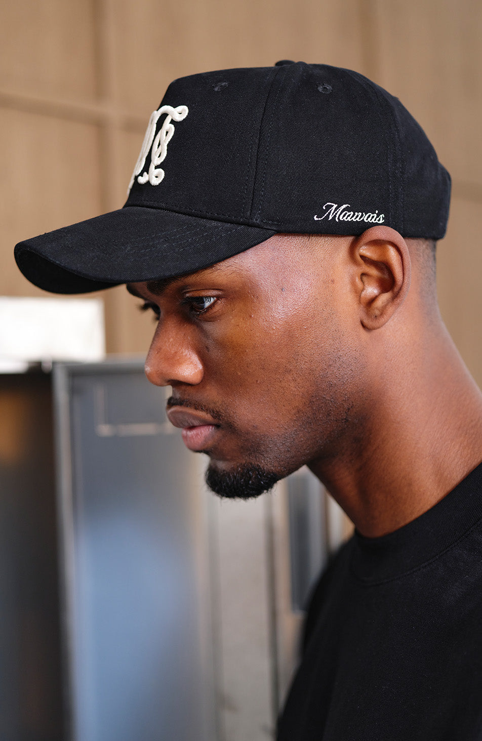 Monogram Trucker Cap in Black