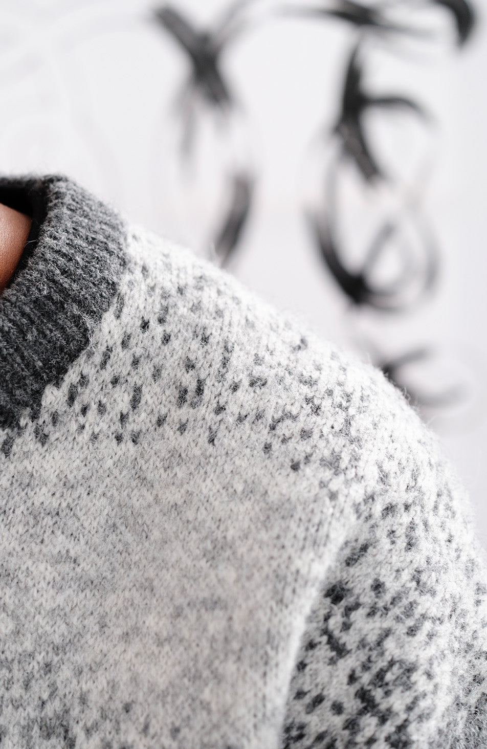 Salvador Ombre Knit Jumper in Grey