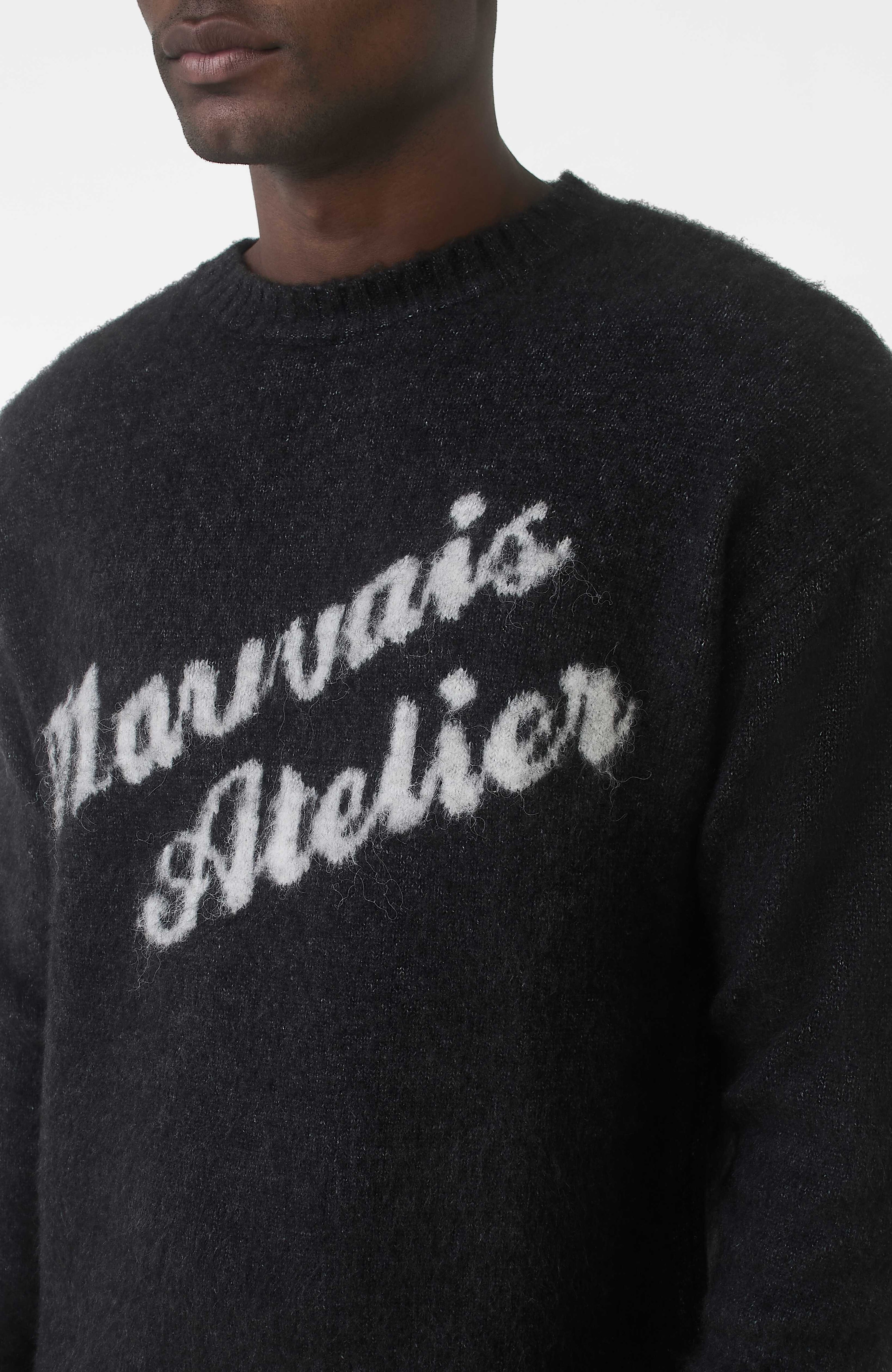 Atelier Oversized Brushed Knit Jumper in Charcoal