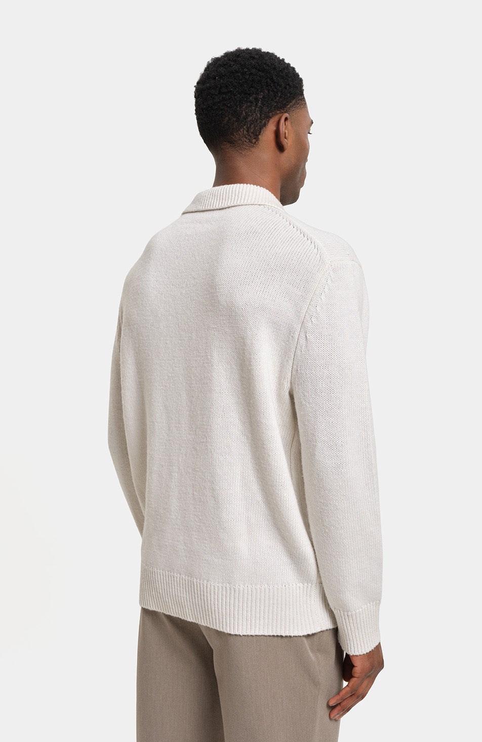 Harlem Oversized Knitted Jumper in Ecru