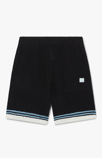 Malibu Cotton Crochet Shorts in Black