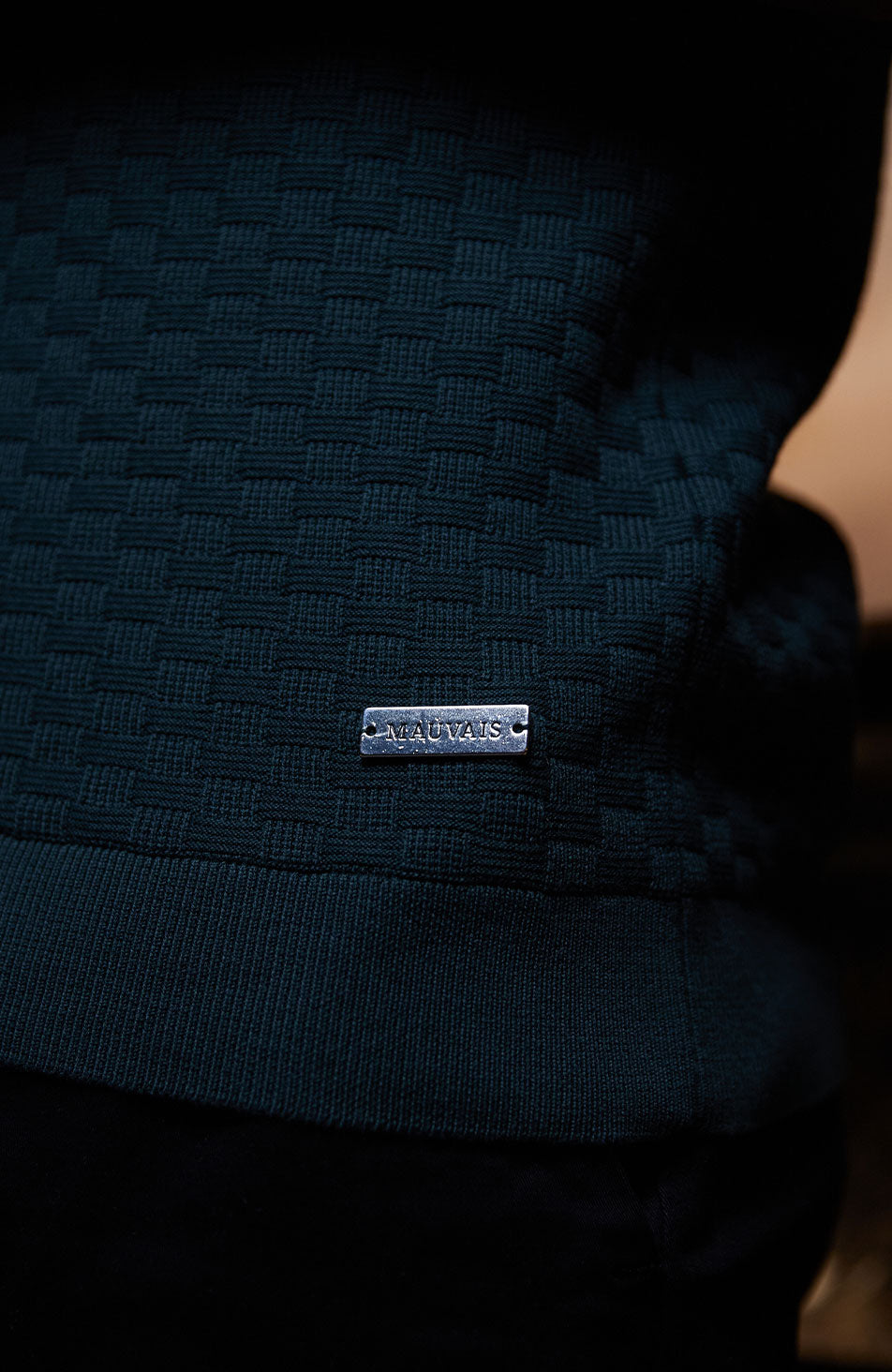 Nerano Slim Knit Polo in Dark Green