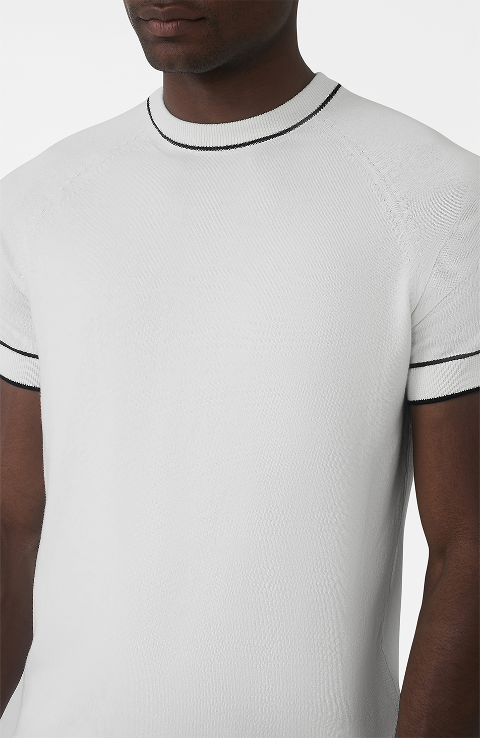 Franco Slim Knit Tee in White