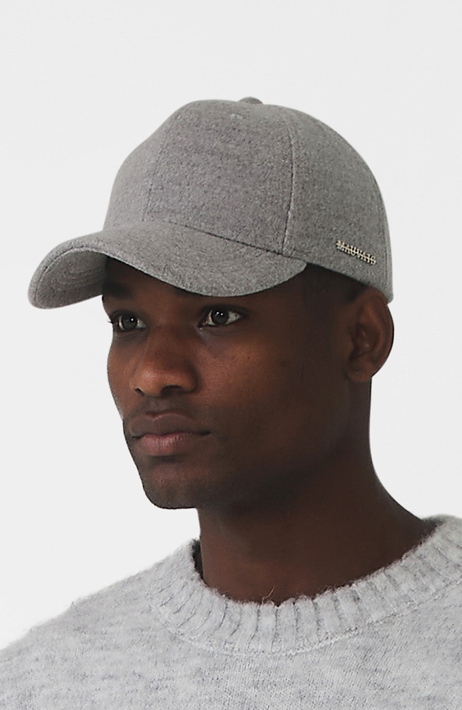 Melton Wool Cap in Light Grey