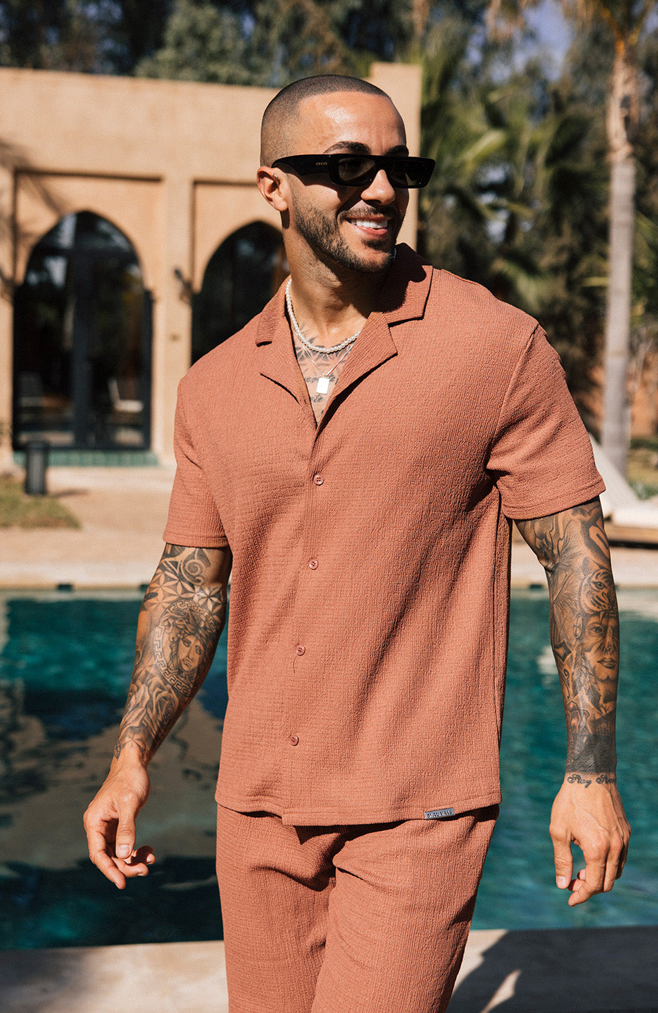 Eivissa Relaxed Fit Shirt In Rust