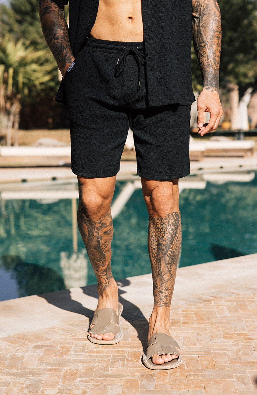 Eivissa Slim Stretch Shorts in Black