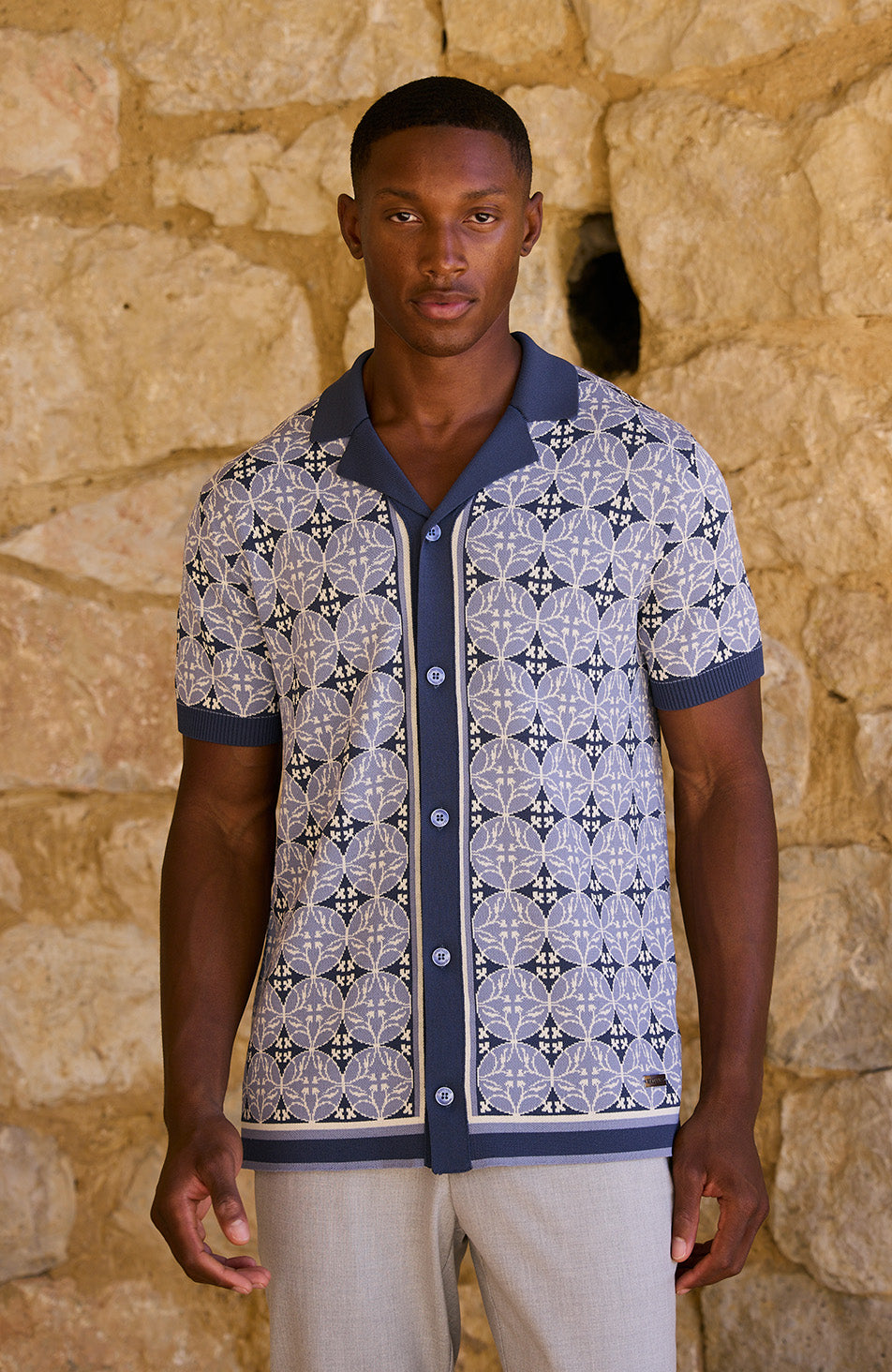 Model is 6'1 with size S chest, wearing size S