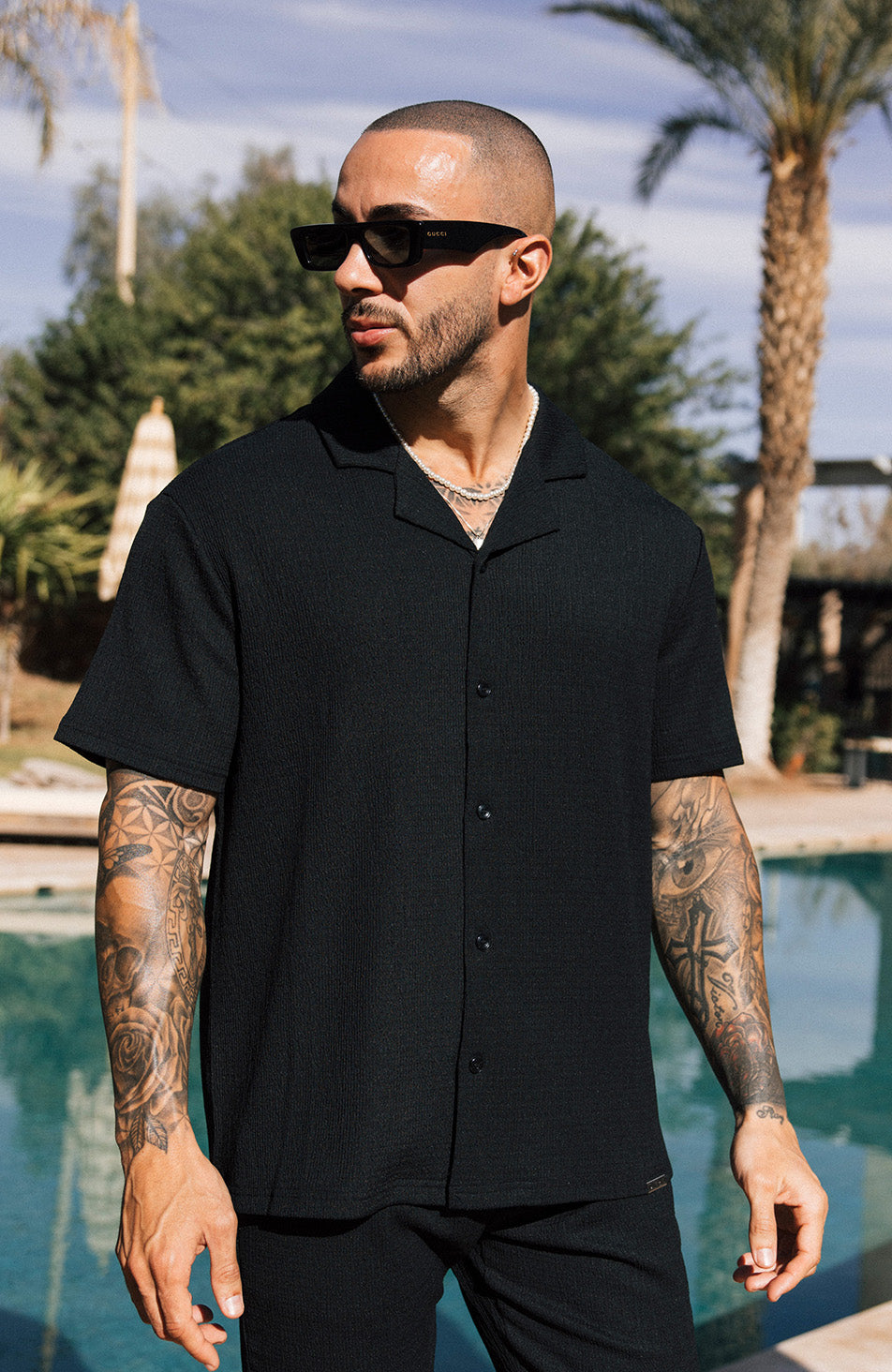 Eivissa Relaxed Fit Shirt in Black