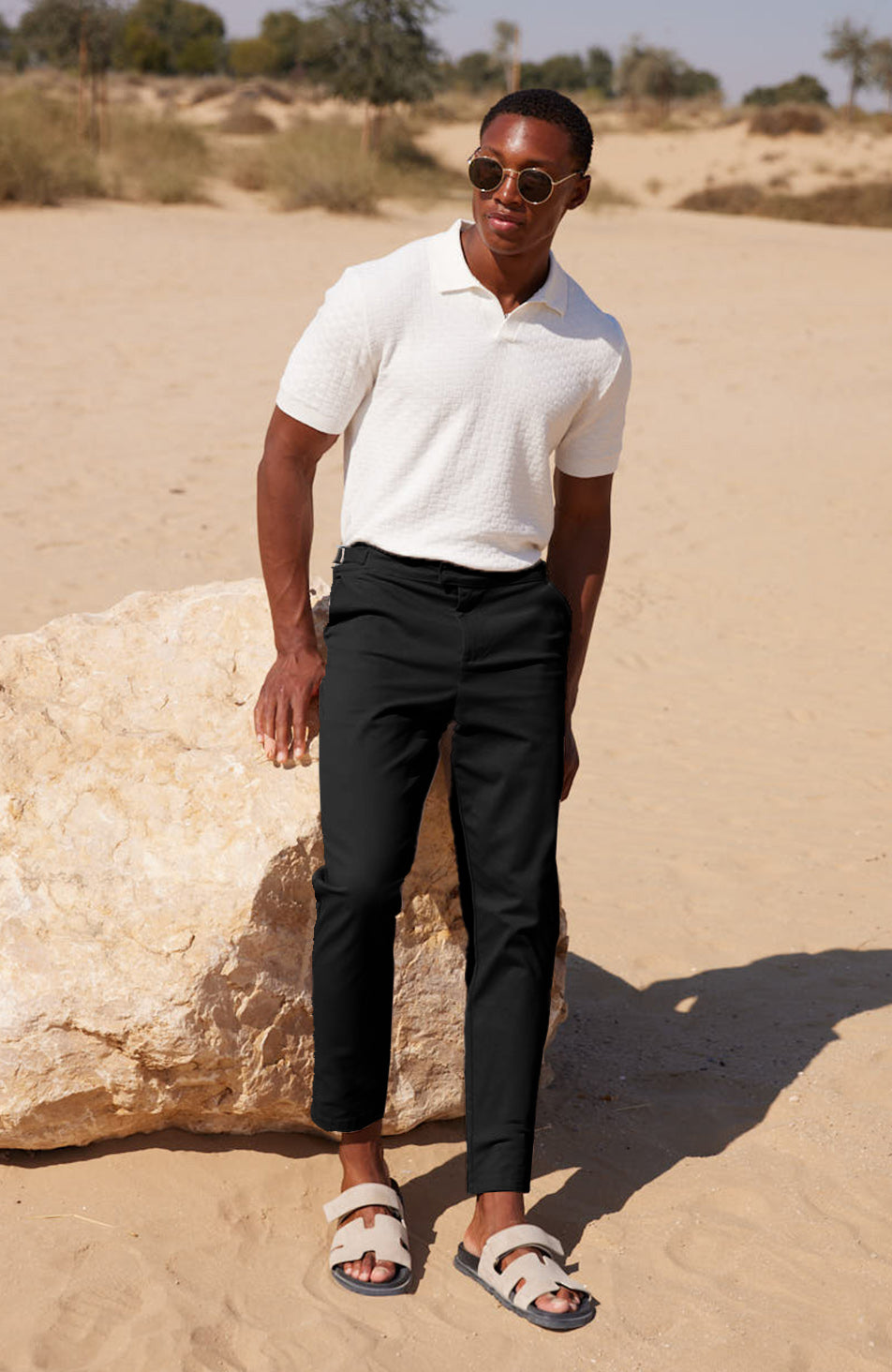 Beaufort Stretch Chinos in Black