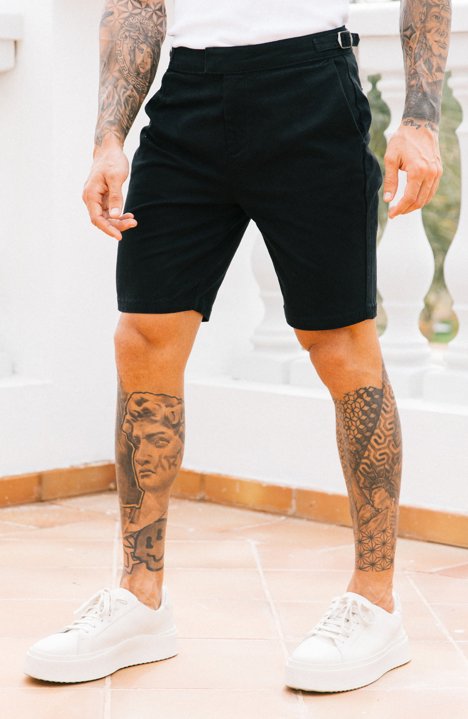 Beaufort Stretch Chino Shorts in Black