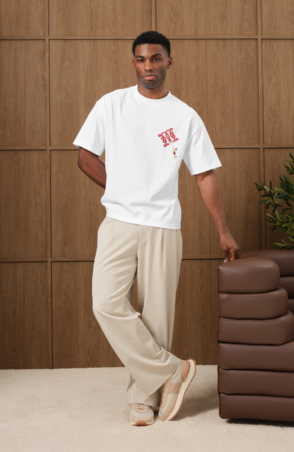 Monogram Balloon Graphic T-Shirt in White