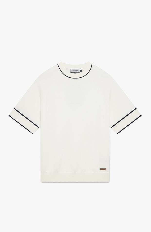 Franco Slim Knit Tee in White