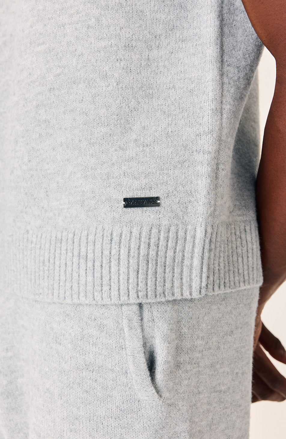 Monogram Montreux Knit T-Shirt in Grey