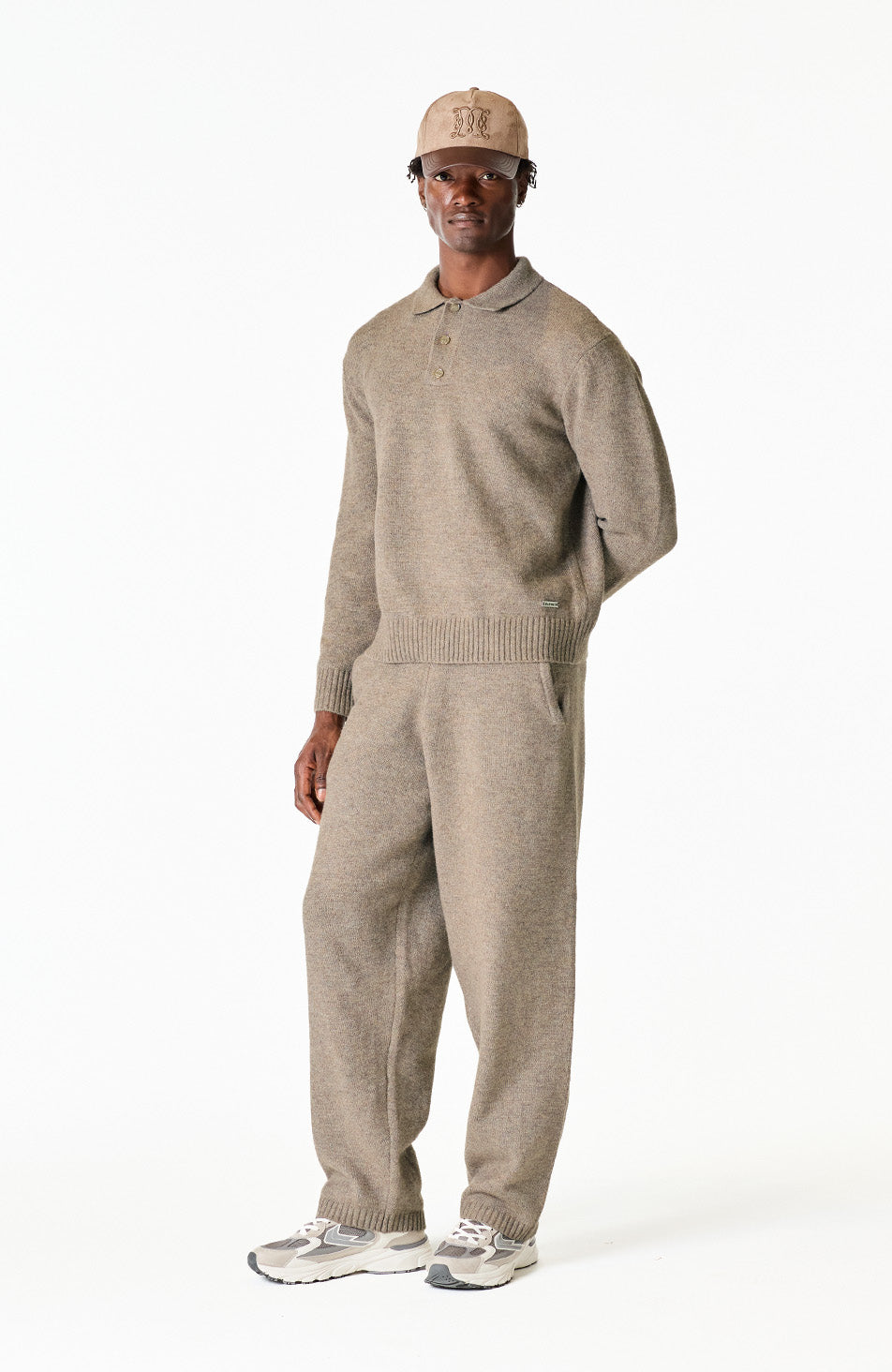 Monogram Montreux Knit Jogger in Taupe