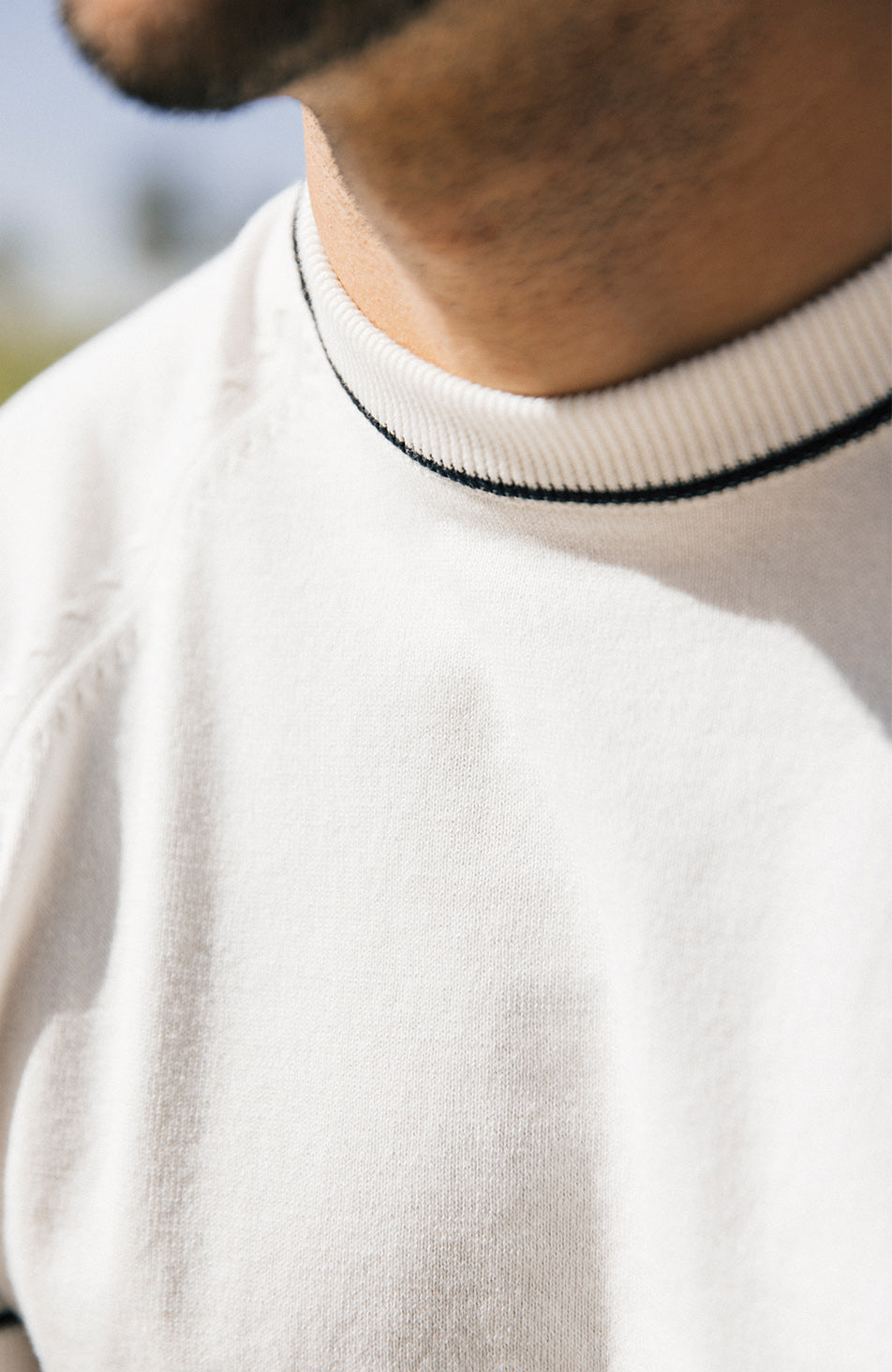 Franco Slim Knit Tee in White