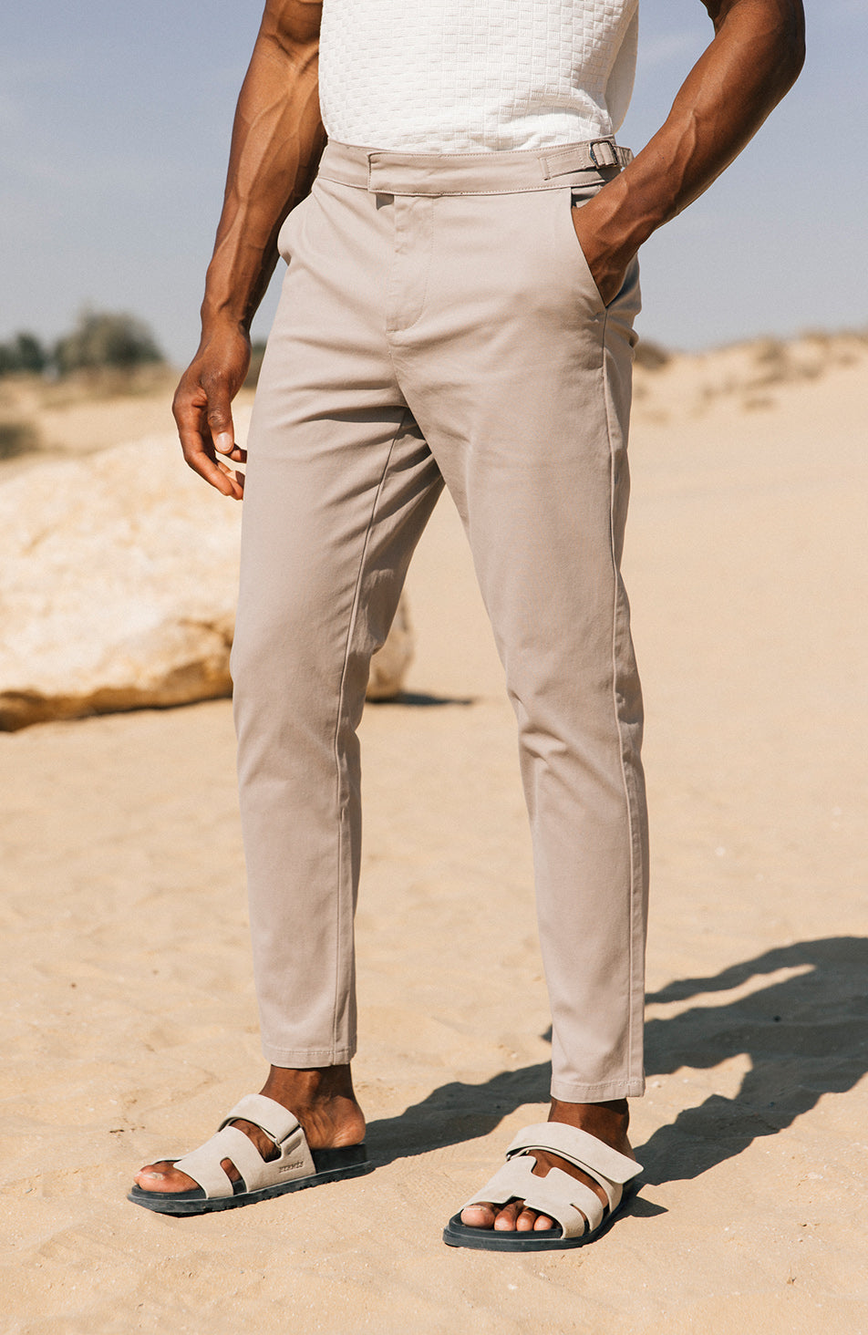 Beaufort Stretch Chinos in Taupe