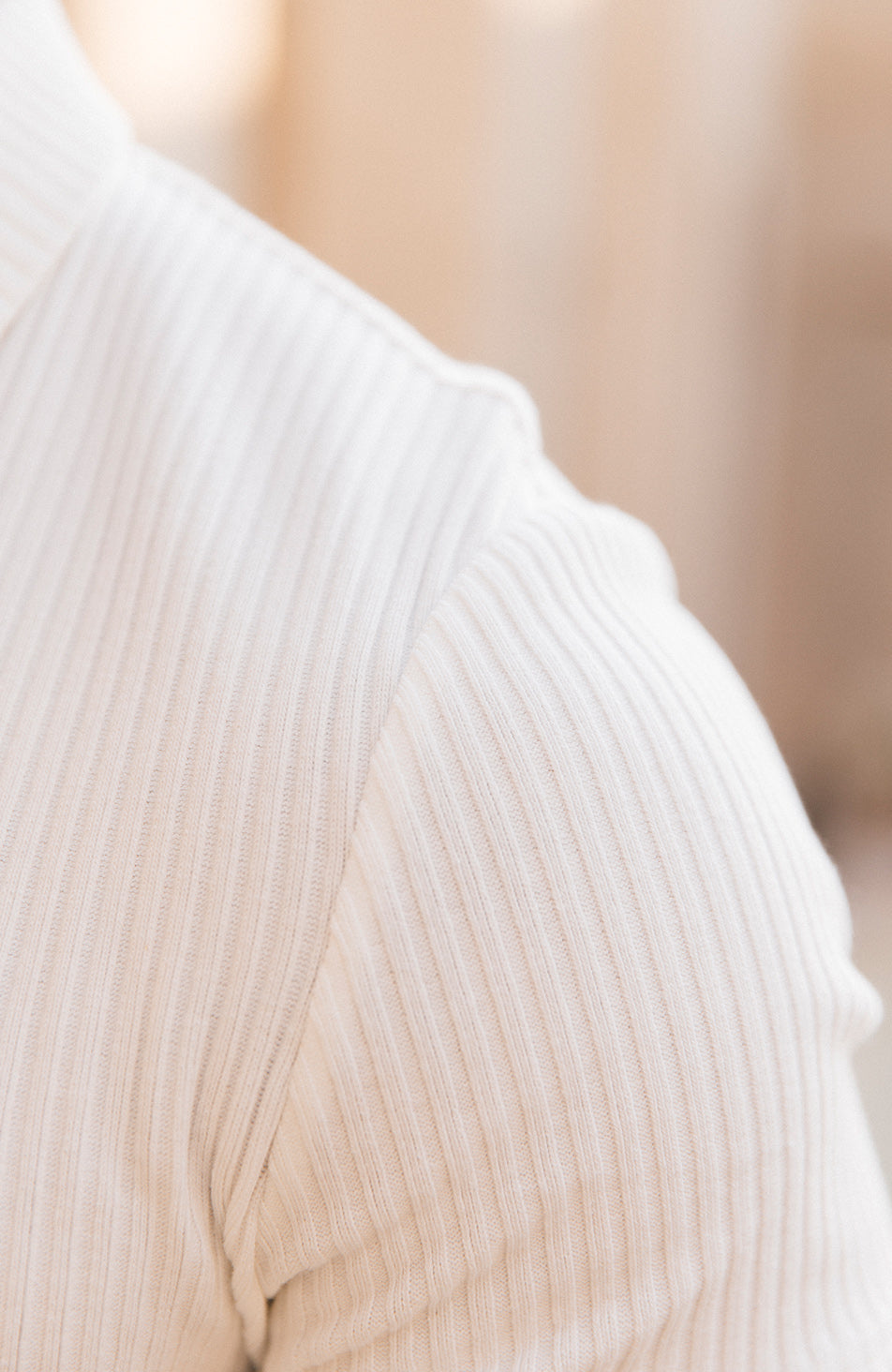 Elysee Slim Ribbed Revere Polo in White