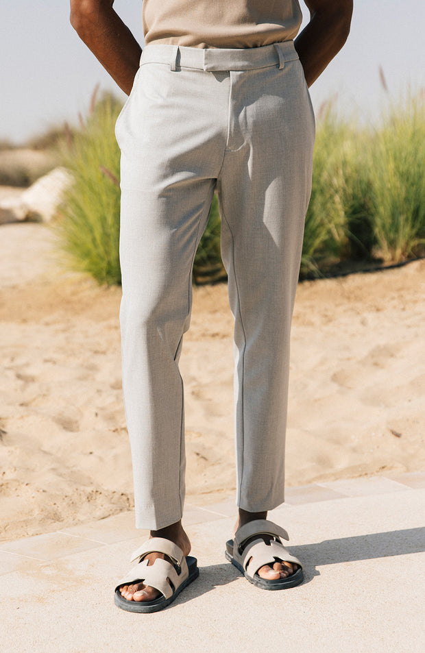 Aster Tailored Stretch Slim Leg Pants in Grey