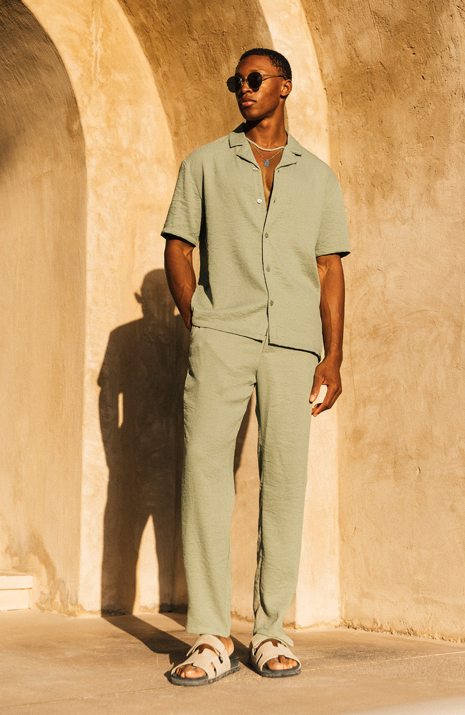 Fiorano Relaxed Fit Pants in Sage