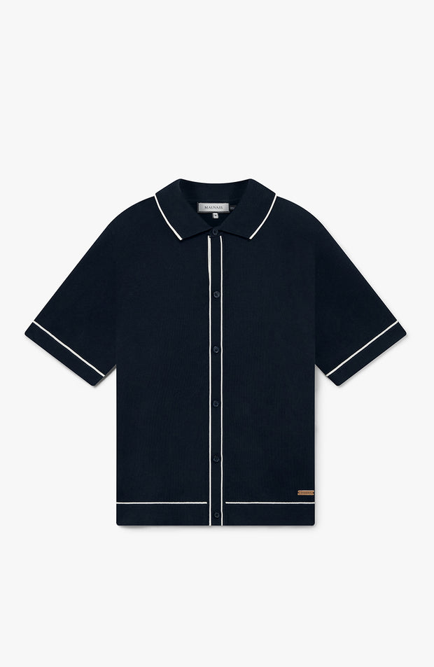 Luciano Knit Shirt in Navy